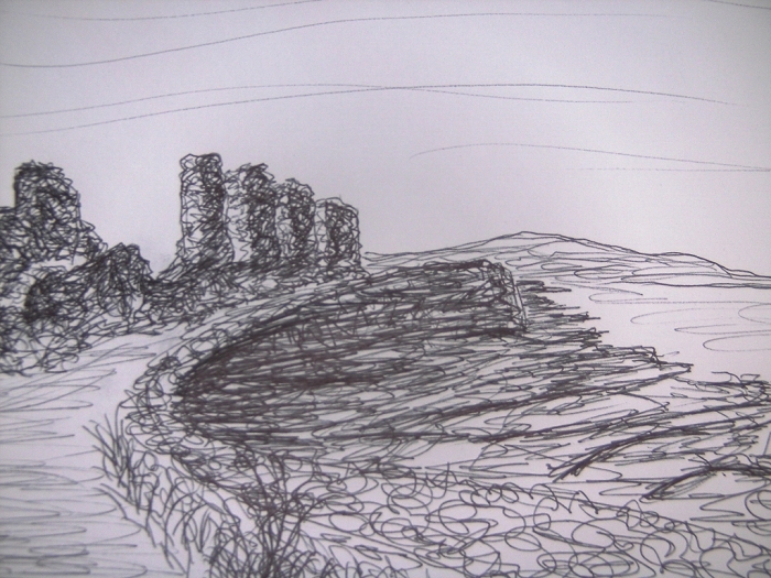 Inis Mor Ruin - draft sketch